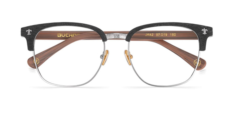 Rectanglar Wide Frame Glasses, Oversize Sized Glasses | Special for Big Face 2023-wood Texture Brown