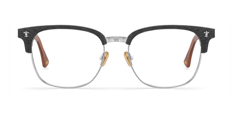 Rectanglar Wide Frame Glasses, Oversize Sized Glasses | Special for Big Face 2023-wood Texture Brown