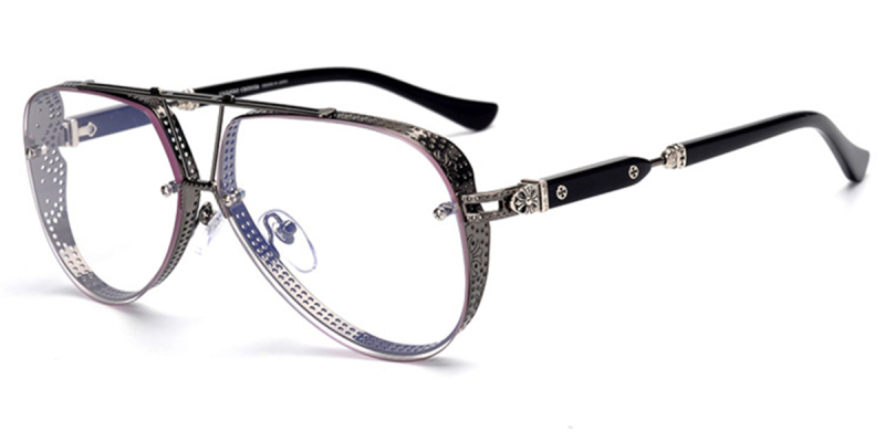 Wide Frame Pure Titanium Aviator Glasses | You Deserve to Have-Gun