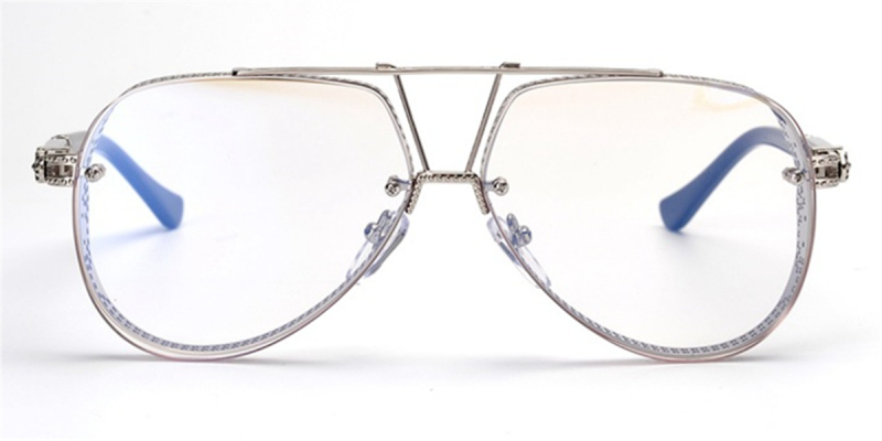 Wide Frame Pure Titanium Aviator Glasses | You Deserve to Have-Silver
