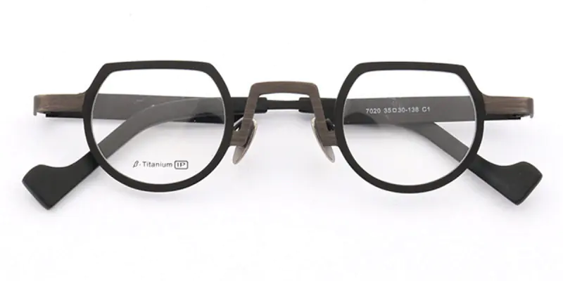 Wide Temple Titanium Plate High Prescription Glasses Frames