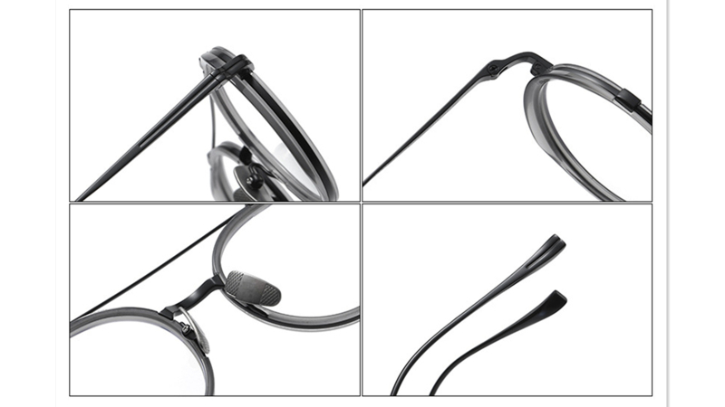 Wide Rimmed Titanium Oval Frames for High Prescription