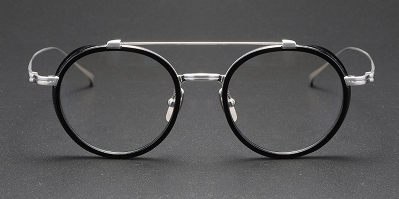 Wide Rimmed Titanium Oval Frames for High Prescription