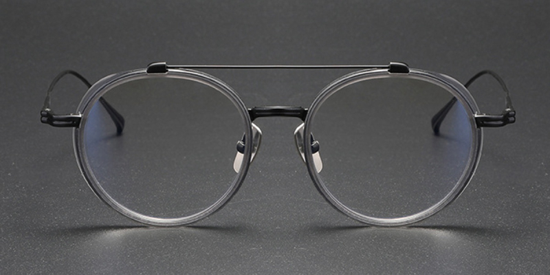 Wide Rimmed Titanium Oval Frames for High Prescription