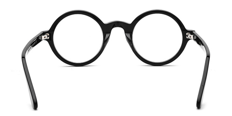 Round Thick Rimmed Eyeglasses for Men, Acetate Frame Small