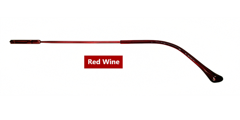 Wine Red Eyeglasses Temple 2.7 MM, Elastic Metal 