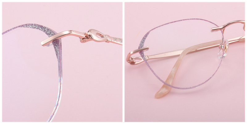 Titanium Womens Rimless Prescription Glasses