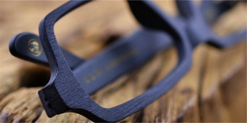 Wood Grain Eyeglasses Black Frame