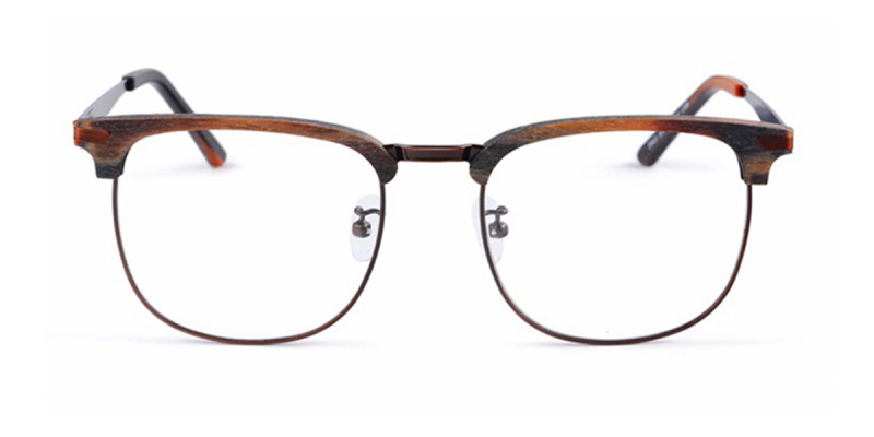 Wood Browline Glasses | FramesFashion Hand Made