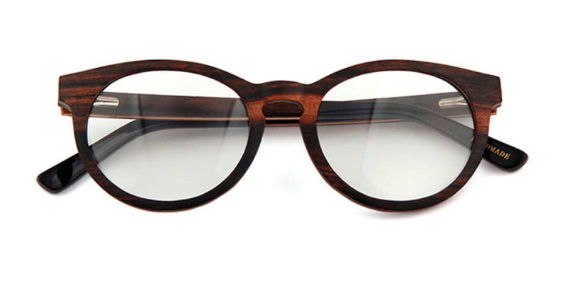 Round Browline Wooden Glasses Frames