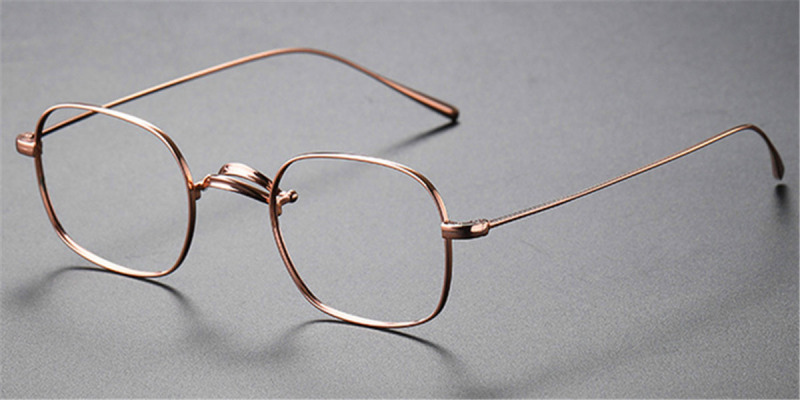 Pure Titanium Saddle Bridge Eyeglasses, Rounded Rectangle