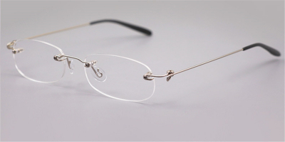 Oval Wire Metal Rimless Glasses Super Light