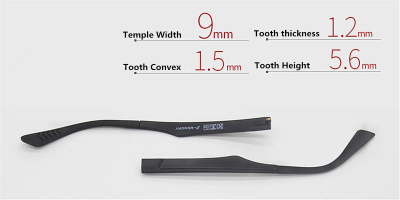 Replacement temples for glasses width 9mm