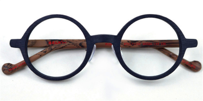 Small Round glasses for men wood grain eyeglasses