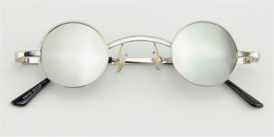 Vintage Round Glasses for Men, Super Small, Silver Lenses