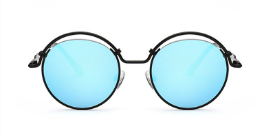 Prescription Designer Sunglasses, Flash Blue Lenses