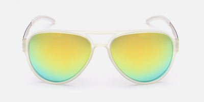 Wide-brimmed Hipster Prescription Sunglasses Yellow lenses