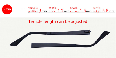 Adjustable Eyeglasses temple for eyeglasses replacement 9.0 mm 