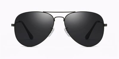 Prescription designer sunglasses,Classic Aviator, Black