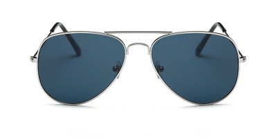 Prescription designer sunglasses,Classic Aviator, Silver