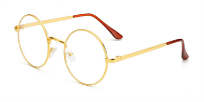Prescription Reading Glasses with Round Frames, Golden
