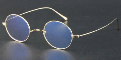 Oval Pure Titanium Saddle Bridge Eyeglasses- Gandhi Style