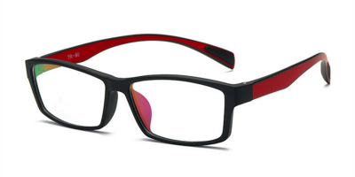 Discount no line bifocals reading glasses, Black & Red