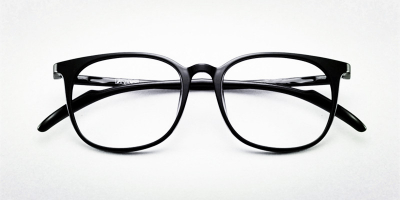 Cheap no line bifocals reading glasses, Crystal Black