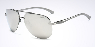 Hipster Frameless Sunglassess Silver Avistor and Lenses