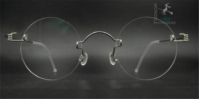 Round Glasses for Men, Manual custom made lens 42mm