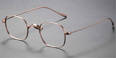 Pure Titanium Saddle Bridge Eyeglasses, Rounded Rectangle, Special Matte Texture