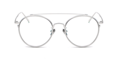 Prescription Hipster with Silver Aviator Frame