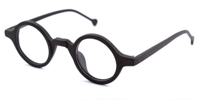 Super Small Round glasses for men Brown Woodgrain 