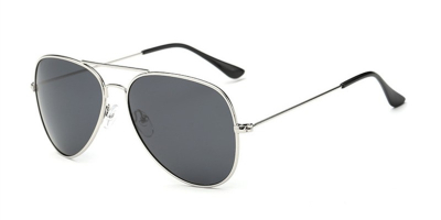 Hipster glasses with Silver Aviator Frame