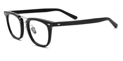 Black Acetate Rectangular Eyeglasses 