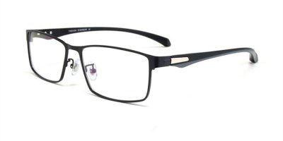 No line bifocals reading glasses, Black Titanium Alloy Frame