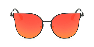 Oversized flash cat-eye sunglasses lenses Orange