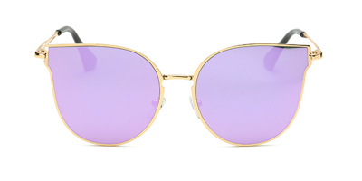 Oversized flash cat-eye sunglasses Purple lenses