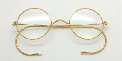 Discount Golden Cable Temples Glasses for Men 45mm