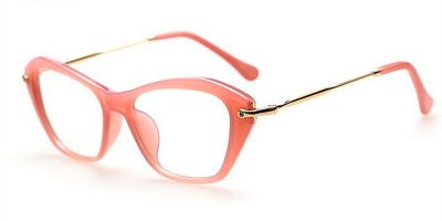 Cheap Cat Eye Frames with Golden Metal Temple 