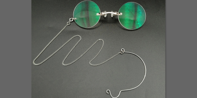 Custom Made Glasses, Pince-Nez Chain Ear Wire Style