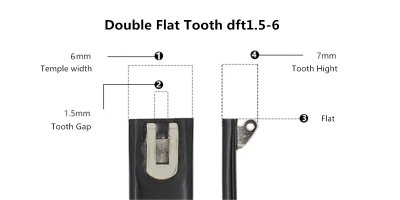 Eyeglasses temple for eyeglasses temple repair 6 mm width