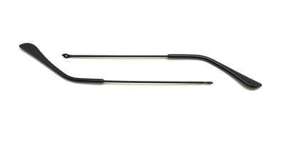 Replacement temples for glasses, tooth thickness 0.9mm, Black