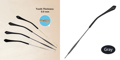 Replacement temples for glasses,tooth thickness 0.9mm, Gray