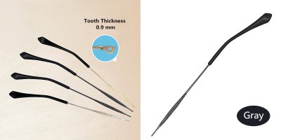 Replacement temples for glasses,tooth thickness 0.9mm, Gray