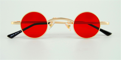 Round Glasses for Men, Super Small, Golden