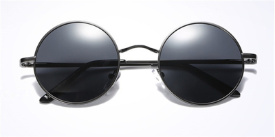 Discount round glasses for men, Gun Gray	