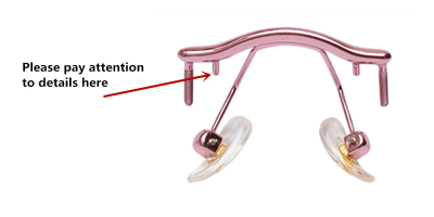 Glasses Bridge for Rimless Glasses Have Slot, Pink