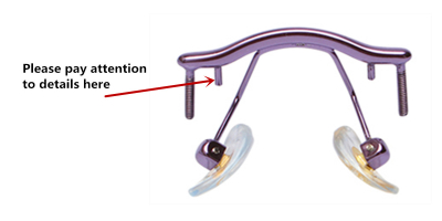 Glasses Bridge for Rimless Glasses Have Slot, Purple