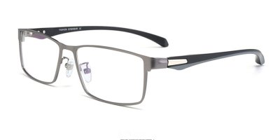 No line bifocals reading glasses, Gun Gray Titanium Alloy